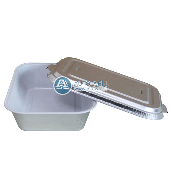 Inflight aluminum foil catering container