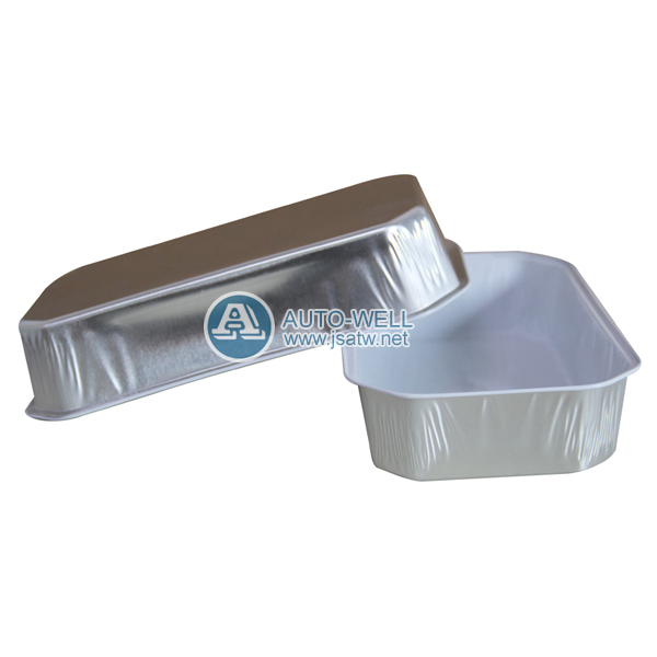 Disposable airline aluminum foil container