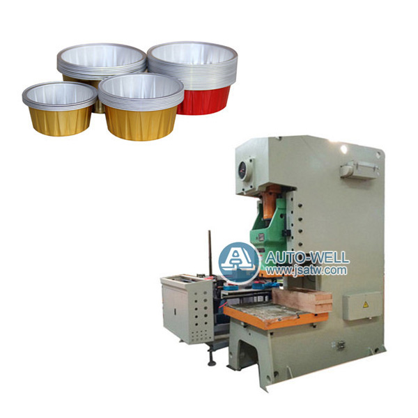 Aluminum cake baking cup machine