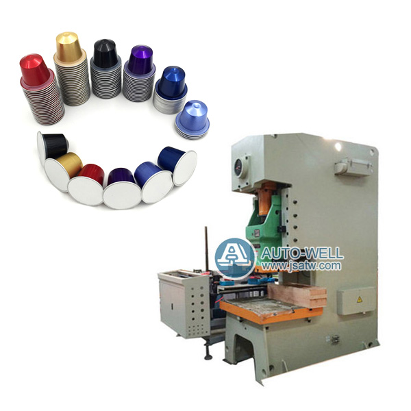 Aluminum coffee capsule making machine