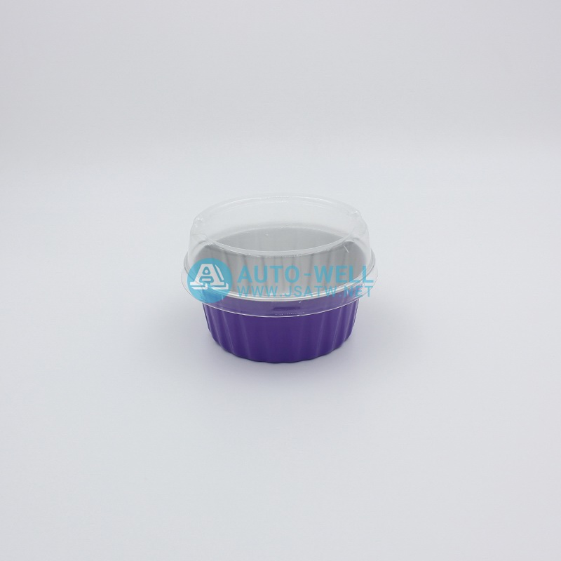 Aluminum foil baking cups with lids 125ML - 8