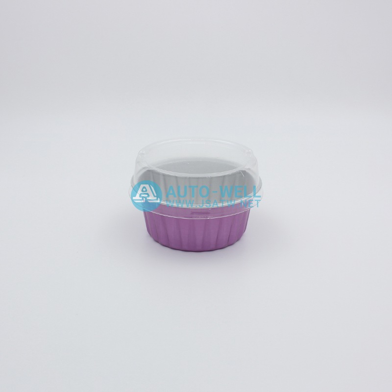 Aluminum foil baking cups with lids 125ML - 10