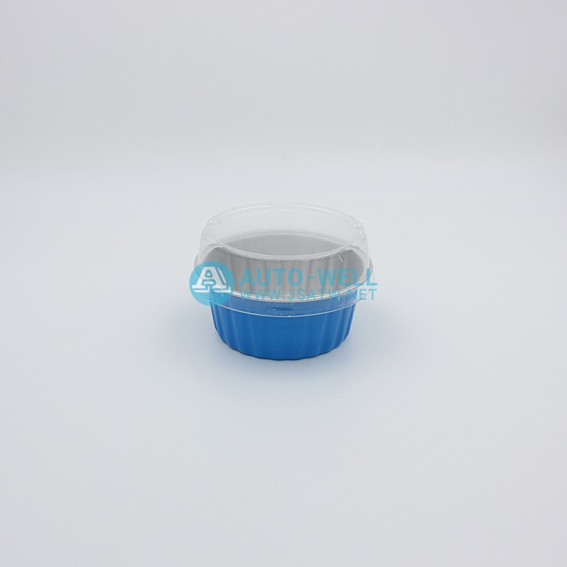 Aluminum foil baking cups with lids 125ML - 16