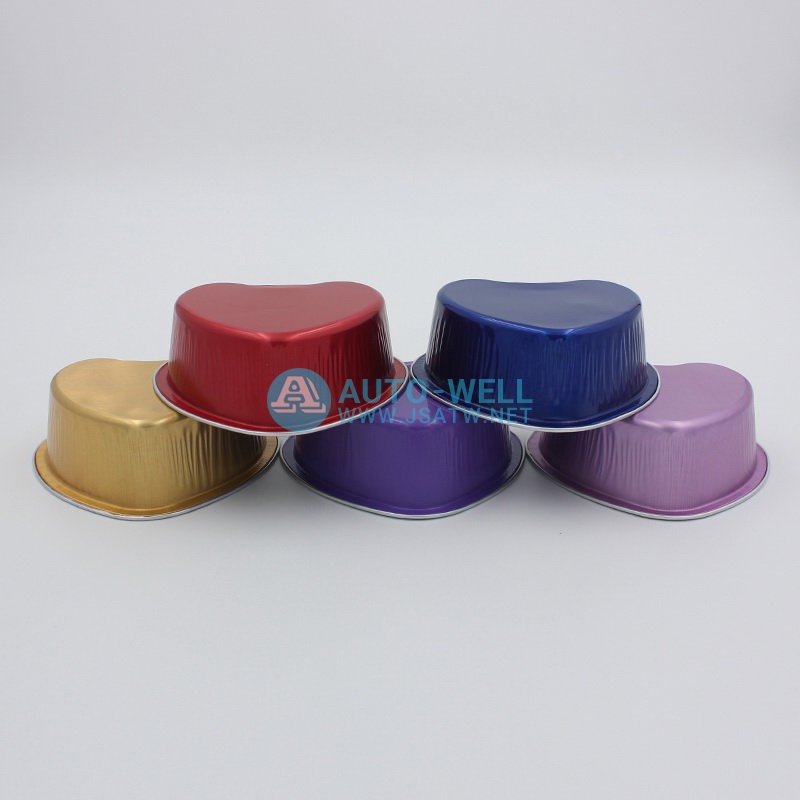 Heart-shaped aluminium foil container 100ML