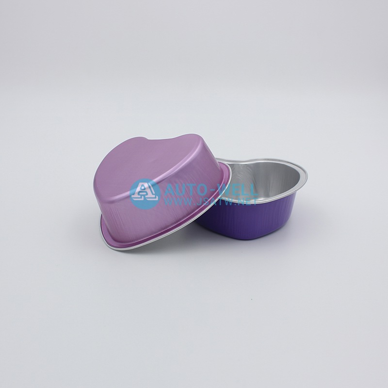 Heart-shaped aluminium foil container 100ML - 4