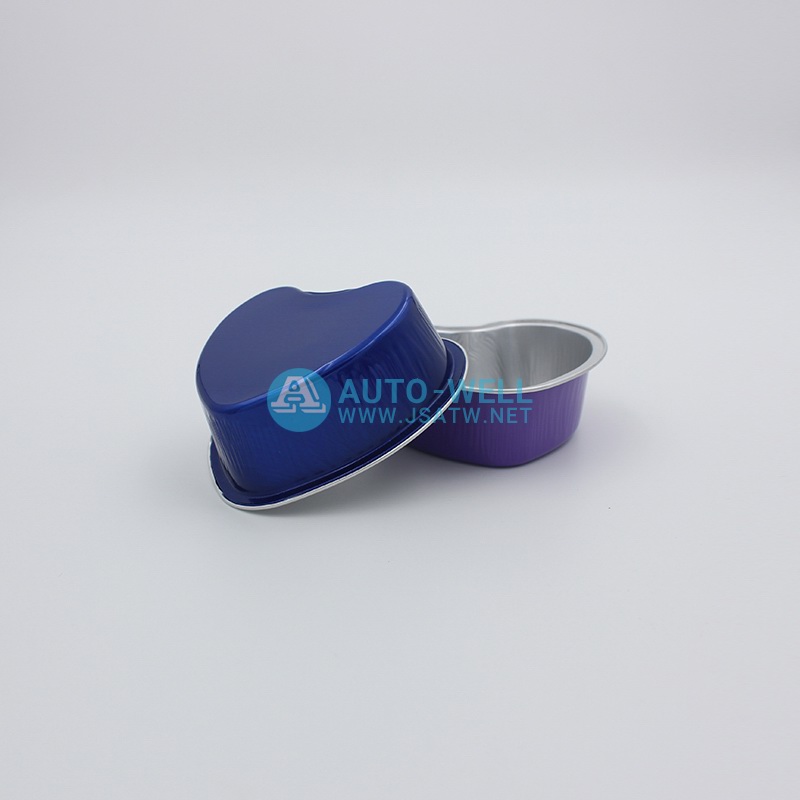 Heart-shaped aluminium foil container 100ML - 5
