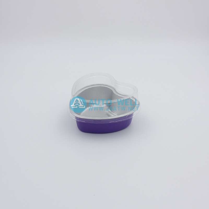 Heart-shaped aluminium foil container 100ML - 6