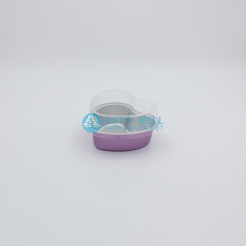 Heart-shaped aluminium foil container 100ML - 8