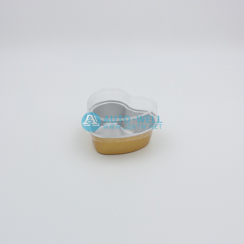 Heart-shaped aluminium foil container 100ML - 9
